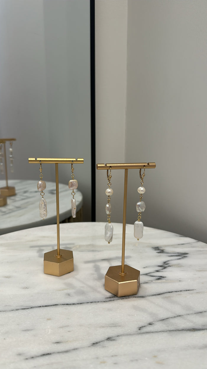 Baroque Pearl Dangle Earring by Kimberly Aman