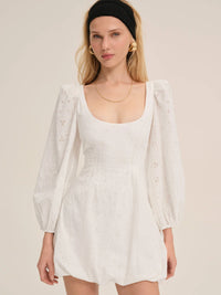 Eyelet Long Sleeve Mini Dress by For Love and Lemons