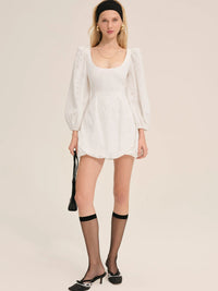 Eyelet Long Sleeve Mini Dress by For Love and Lemons