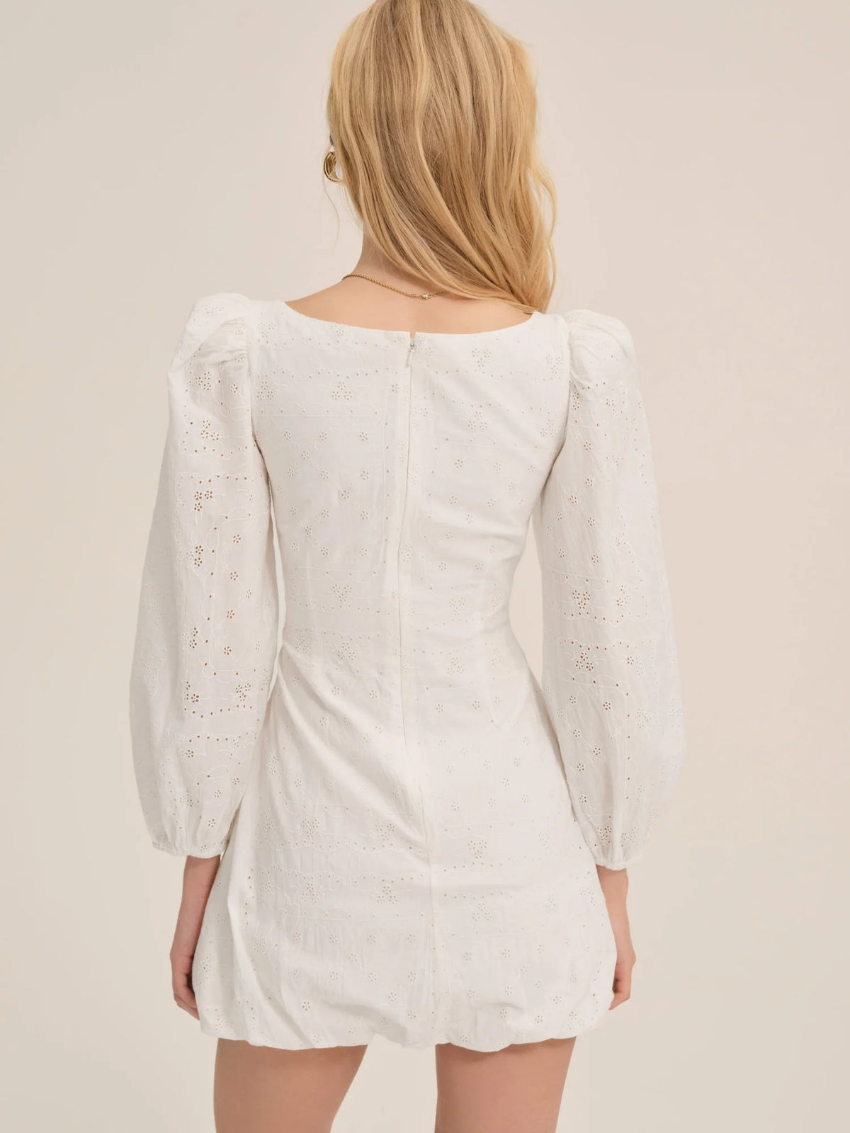 Eyelet Long Sleeve Mini Dress by For Love and Lemons