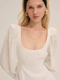 Eyelet Long Sleeve Mini Dress by For Love and Lemons