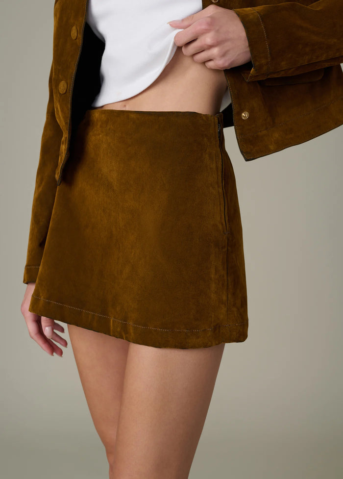 The Suede Mini Skirt by Joe's