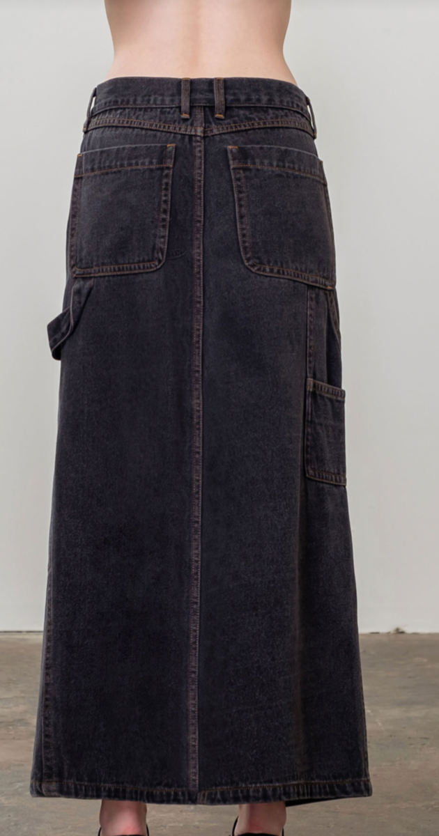 Black Denim Skirt  by Moon River
