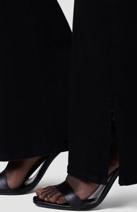 High Rise Baby Bootcut with Outseam Slit in Black by Hudson Jeans
