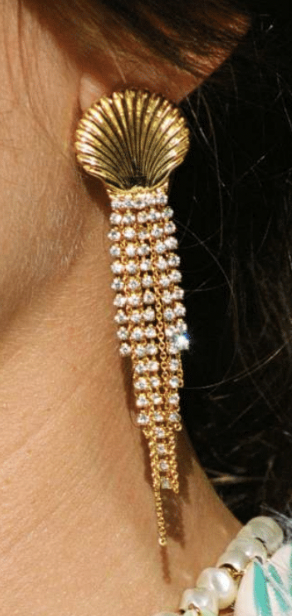 Shell Earrings in Gold by the Shell Dealer