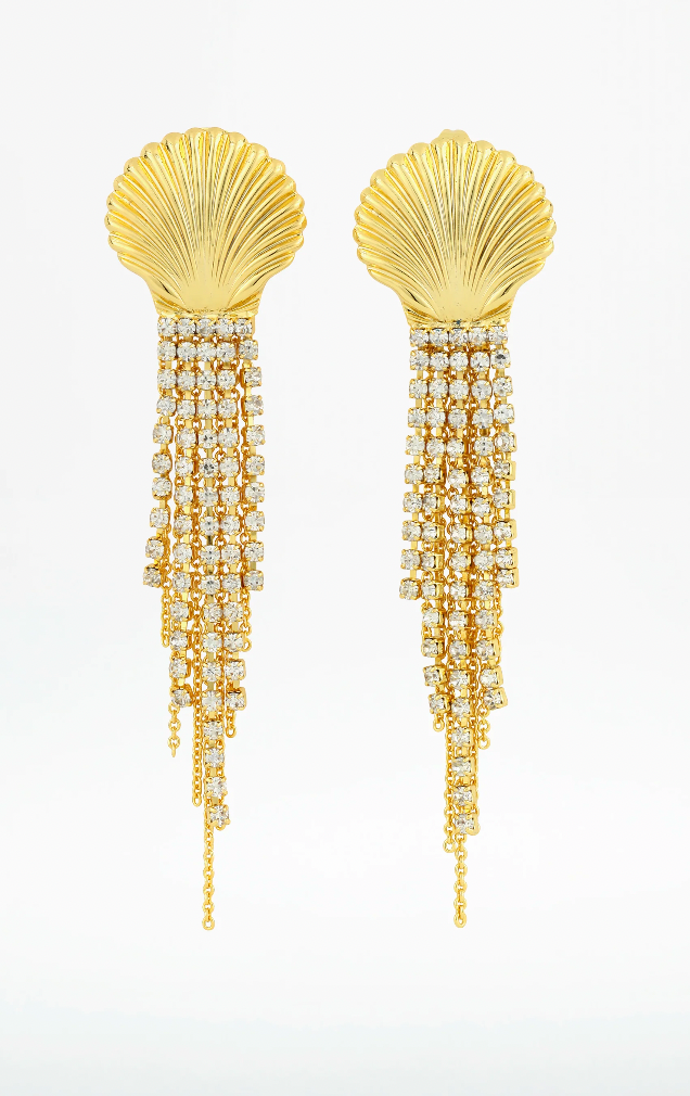 Shell Earrings in Gold by the Shell Dealer