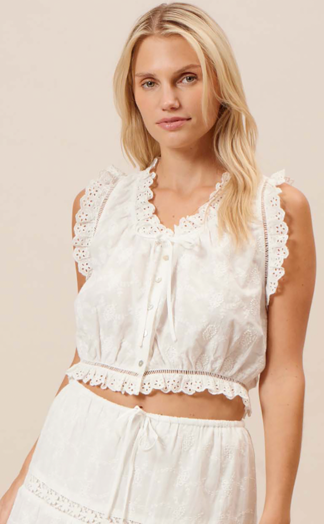 Eyelet Top by Lucy Paris