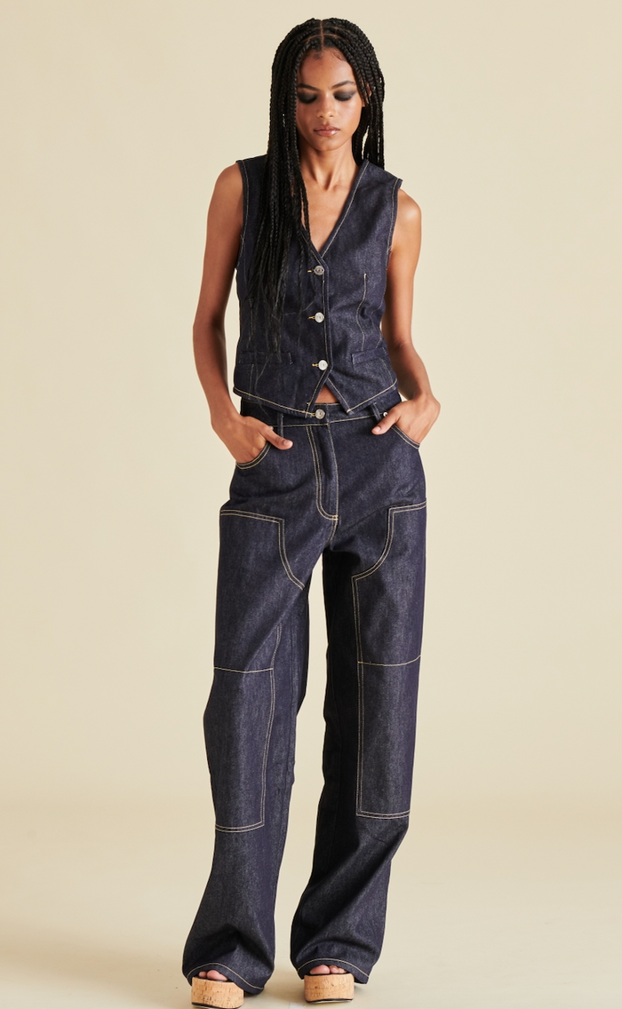 Selene Denim Vest by Steve Madden