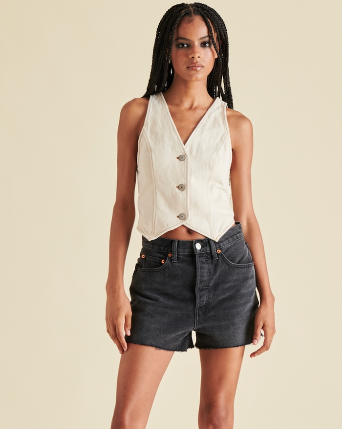 Selene Denim Vest by Steve Madden
