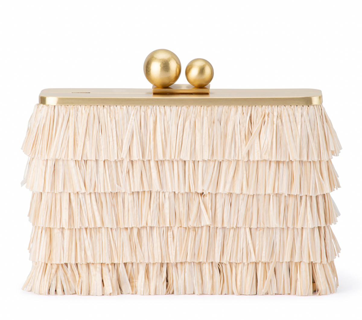 Carlita Fringe Clutch Bag by Olga Berg