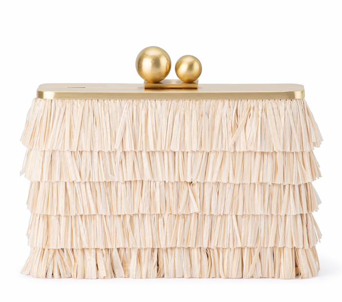 Carlita Fringe Clutch Bag by Olga Berg