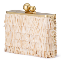 Carlita Fringe Clutch Bag by Olga Berg