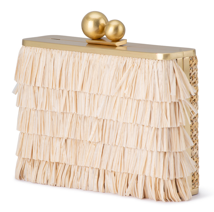 Carlita Fringe Clutch Bag by Olga Berg