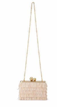 Carlita Fringe Clutch Bag by Olga Berg