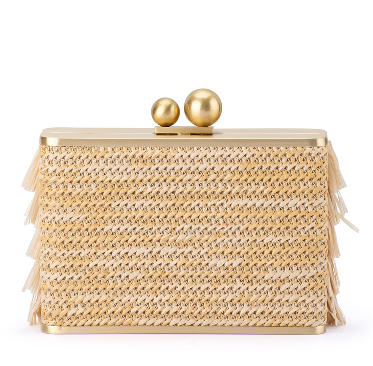 Carlita Fringe Clutch Bag by Olga Berg