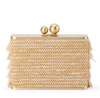 Carlita Fringe Clutch Bag by Olga Berg