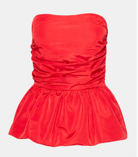 Bubble Strapless Top in Black and Red by Steve Madden