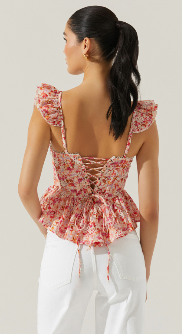 Baylin Floral Corset Top by ASTR the label