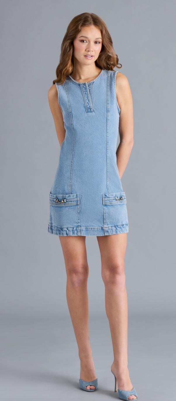 Averi Light Denim Dress by Steve Madden
