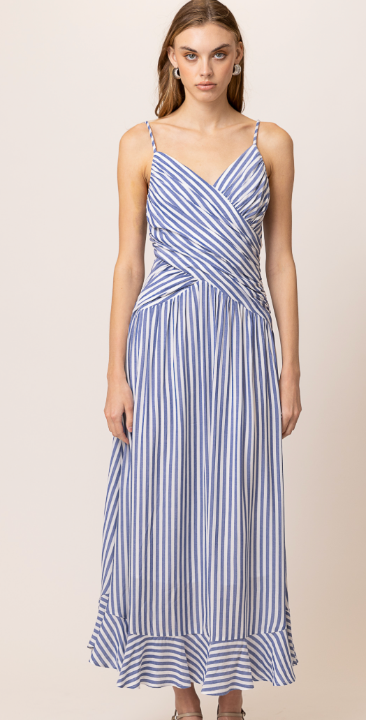 Noah Striped Maxi Dress by Line & Dot