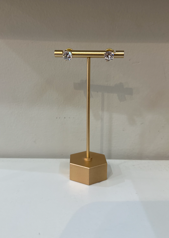 Cubic Zirconia Stud Earrings by Charzie Jewelry