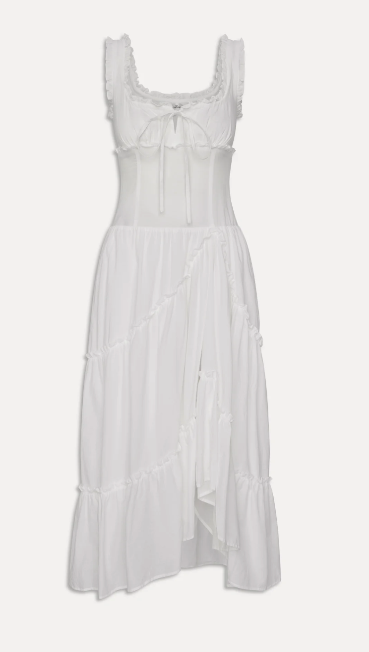 Keepsake Cotton Ruffle Maxi Dress by Frankie's Bikinis