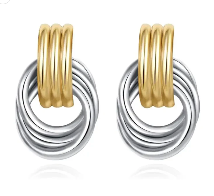 Two Tone Earrings by Jurate