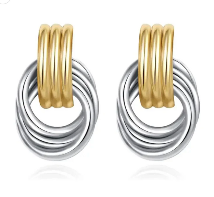 Two Tone Earrings by Jurate