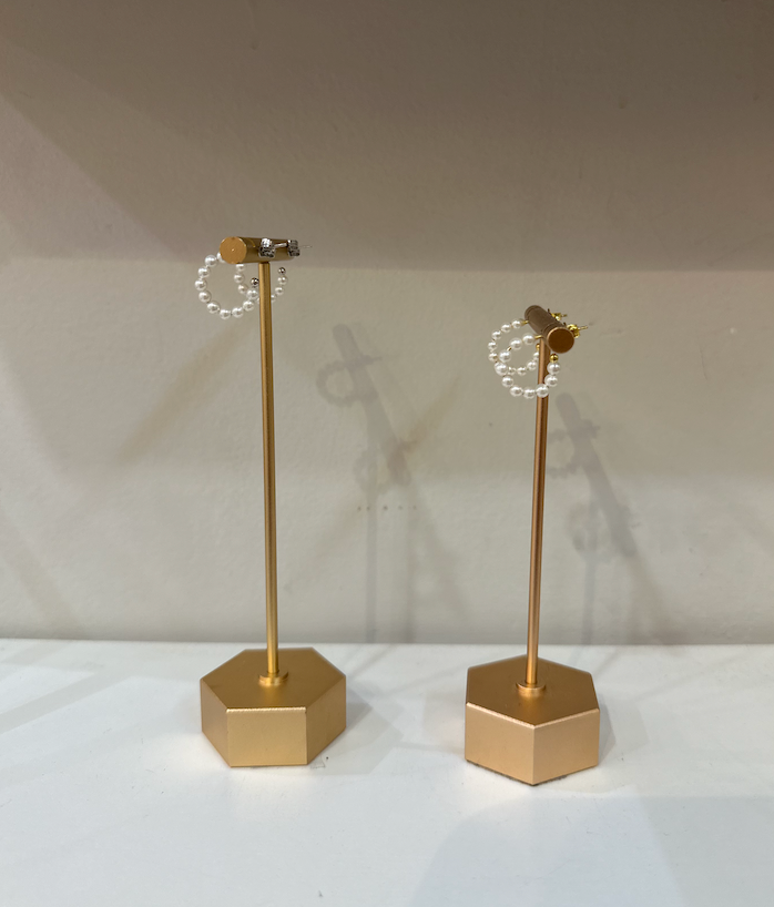 Pearl Hoop Earrings by Charzie Jewlery