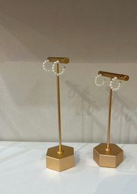 Pearl Hoop Earrings by Charzie Jewlery