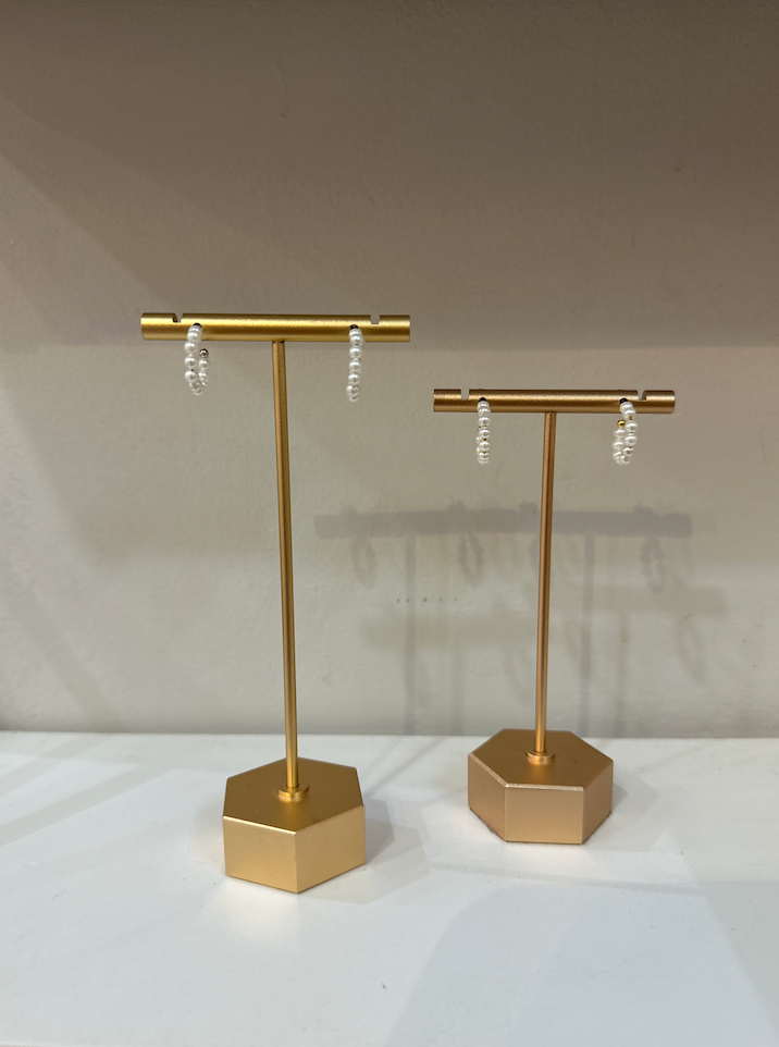 Pearl Hoop Earrings by Charzie Jewlery