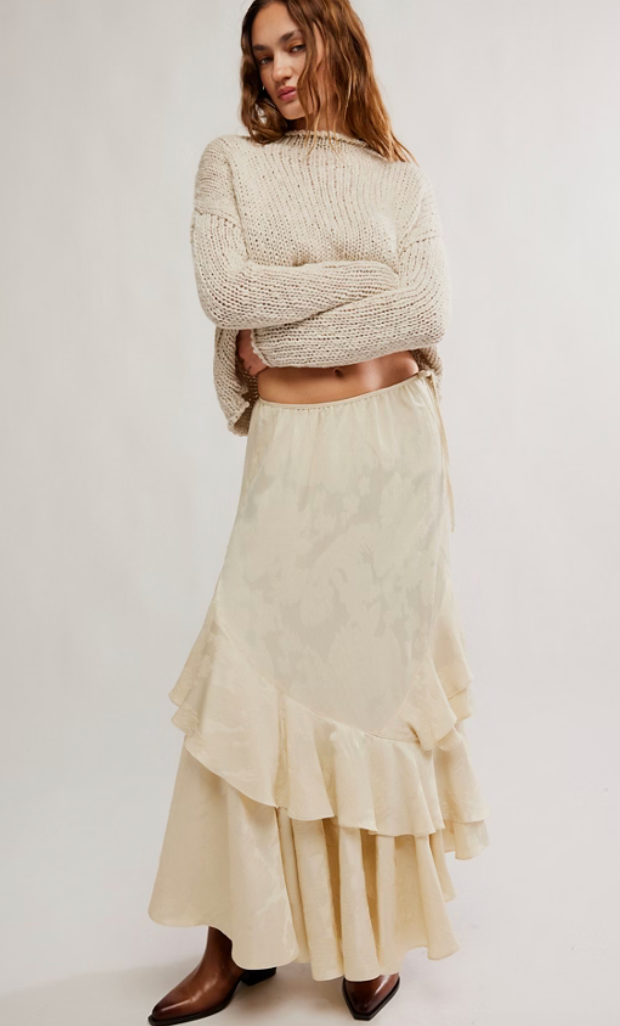 Autumn Satin Maxi Skirt by Free People