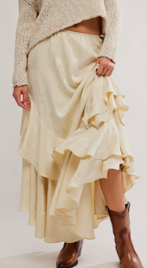 Autumn Satin Maxi Skirt by Free People