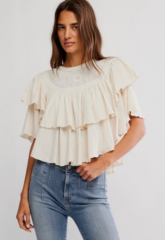Ruffle Rose Party Top by Free People