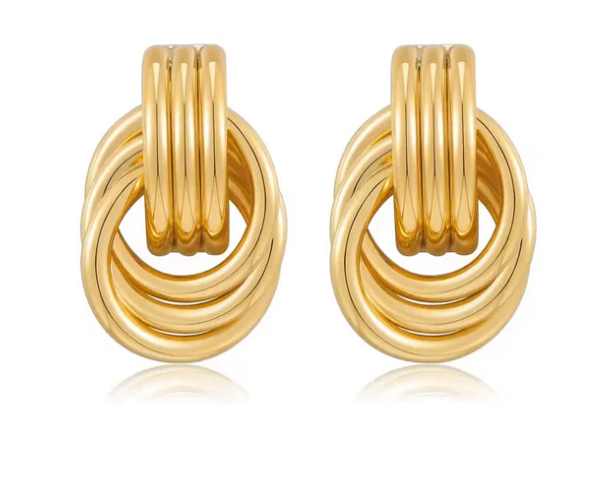 Gold Vintage Inspired Earrings by Jurate