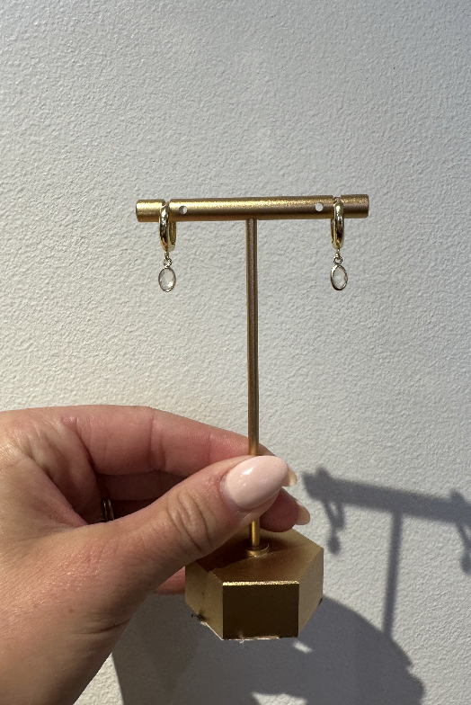 Hoop Earring with Dangle by Charzie Jewelry