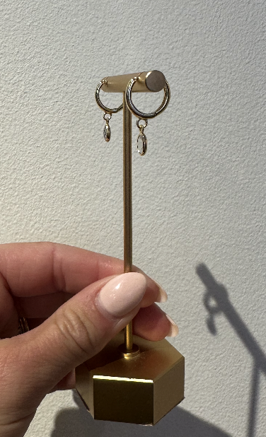 Hoop Earring with Dangle by Charzie Jewelry