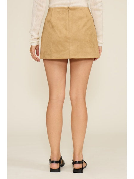 Faux Suede Skirt by Lucy Paris