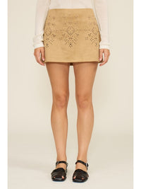Faux Suede Skirt by Lucy Paris