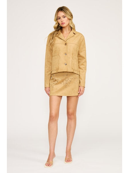 Faux Suede Jacket by Lucy Paris