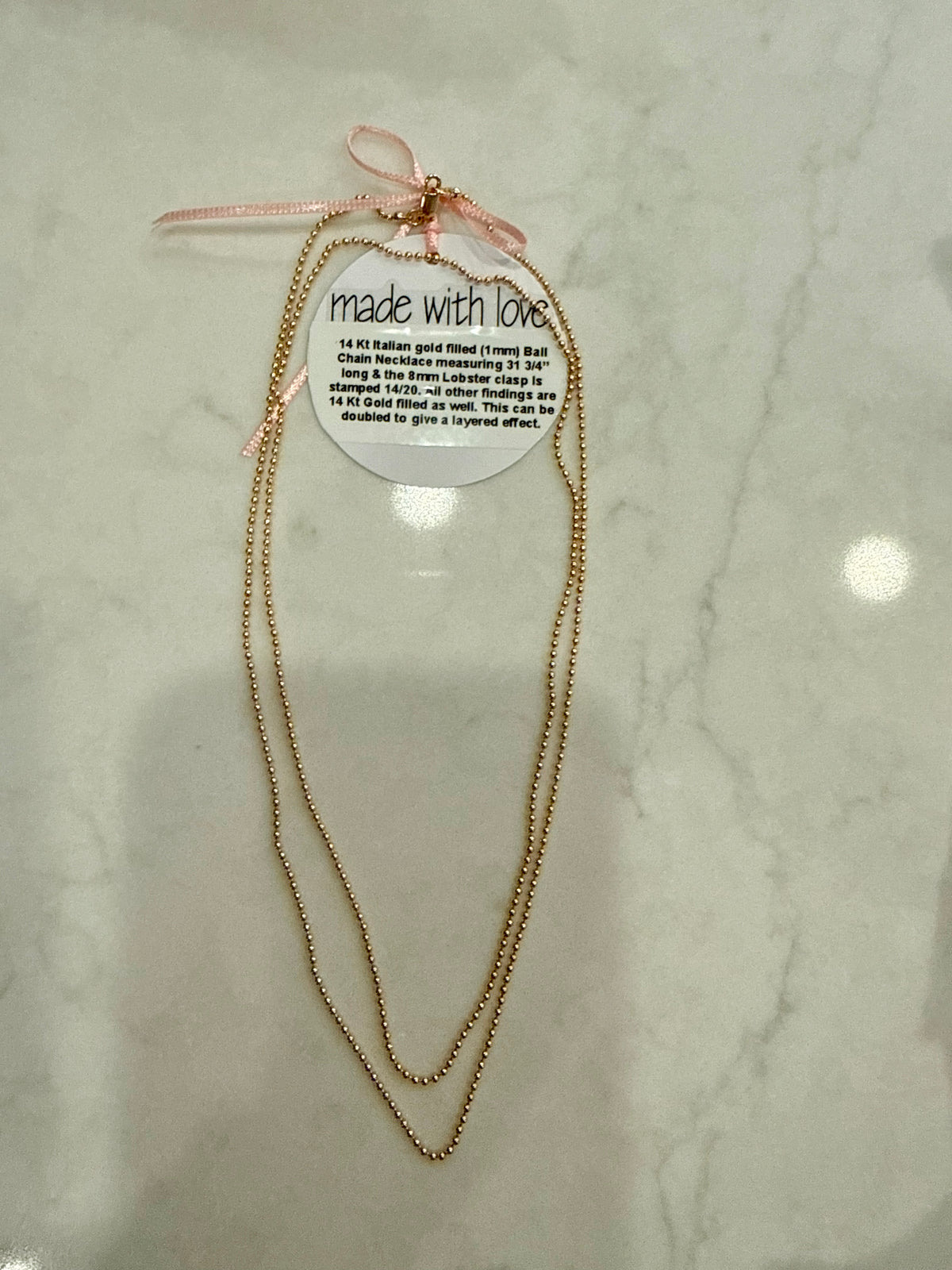 Ball Chain Necklace by Kimberly Aman