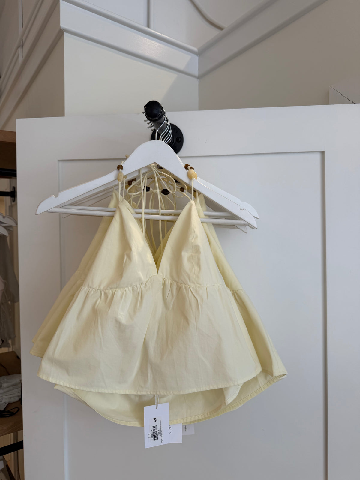 Yellow Beaded Top by Lucy Paris