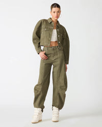 Covey Green Denim Jacket by Steve Madden