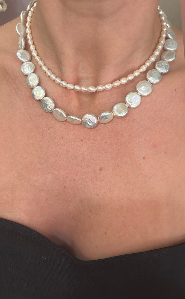 Coin Pearl Necklace by Kimberly Aman