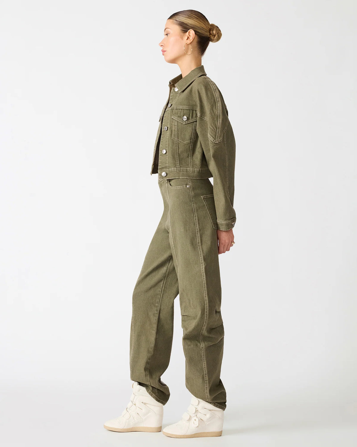 Covey Green Denim Jacket by Steve Madden