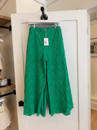 Green Eyelet Pant by Lucy Paris