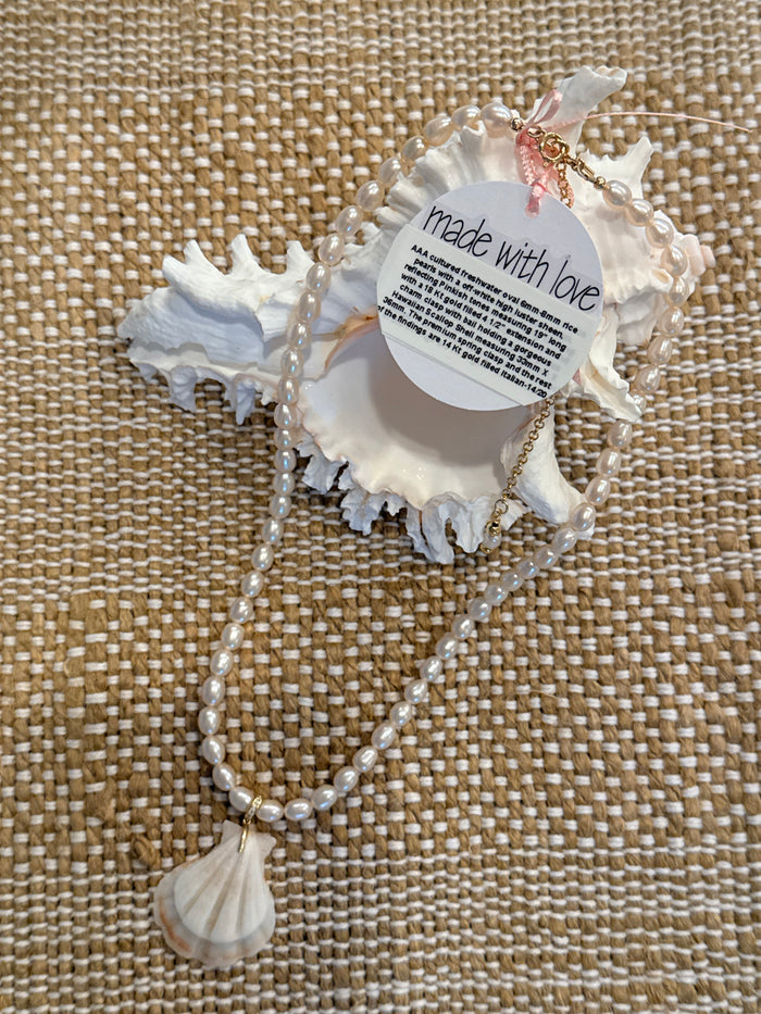 Freshwater Pearl Shell Necklace by Kimberly Aman