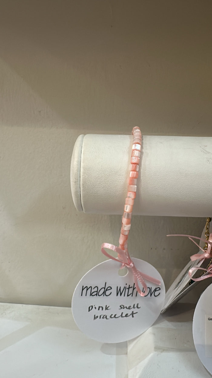 Pink Shell Bracelet by Kimberly Aman