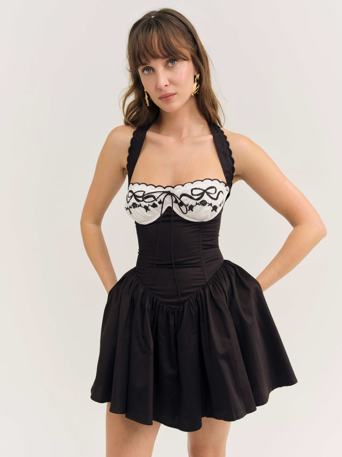 Tea Time Popin Bustier Mini Dress by For Love & Lemons