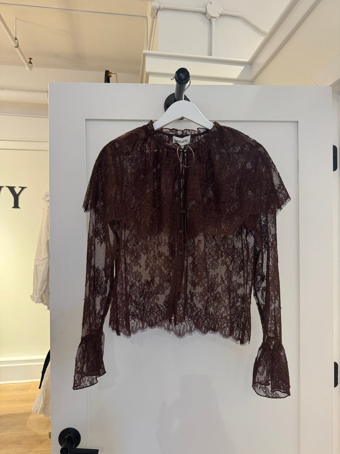 Lace Long Sleeve Top by Lucy Paris